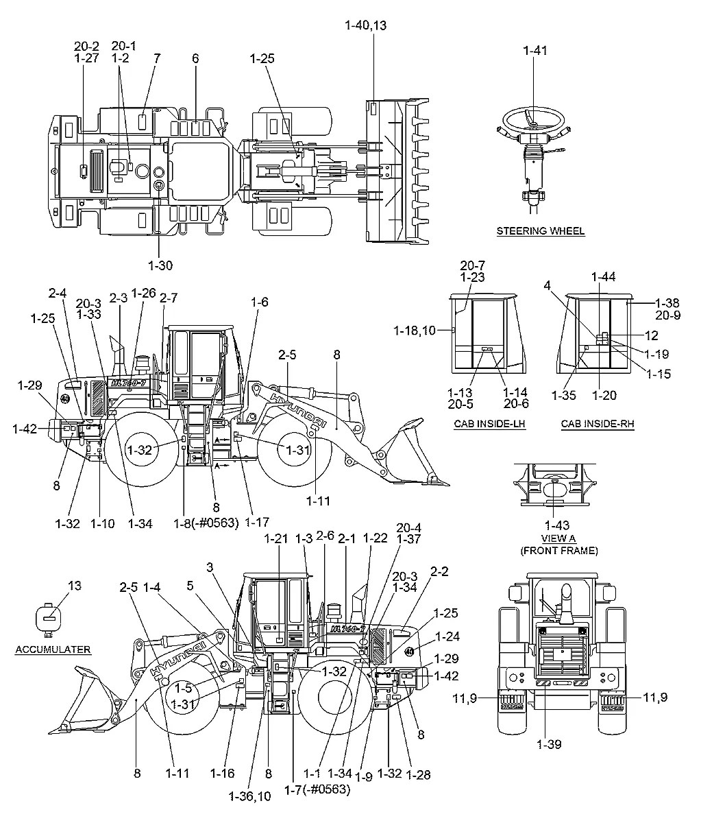 91LB-01150 Pá-carregadeira Hyundai HL760-7