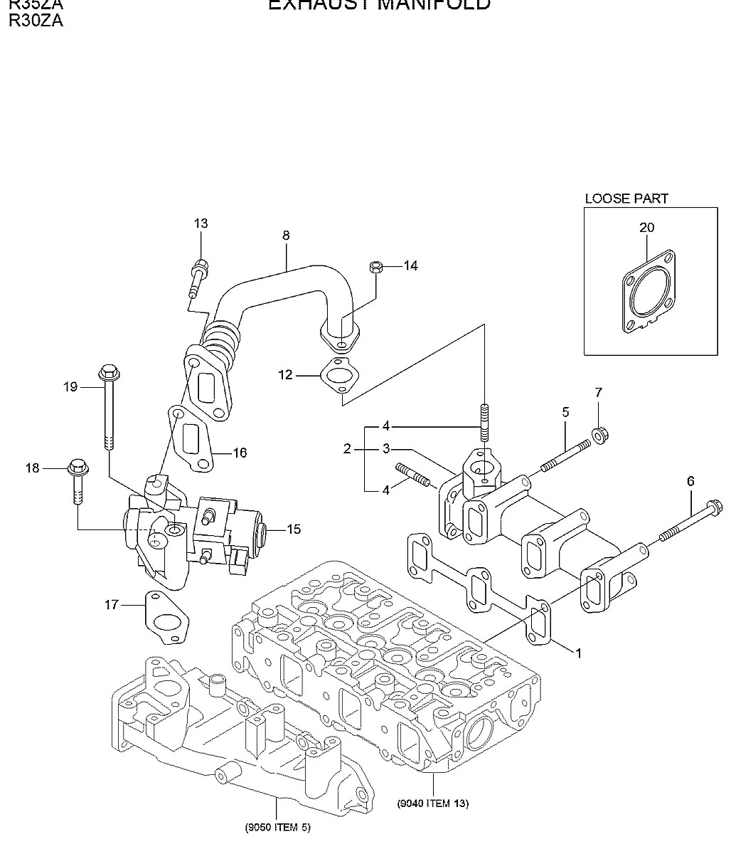129004-13200 Escavadeira de esteiras Hyundai R35Z-9A