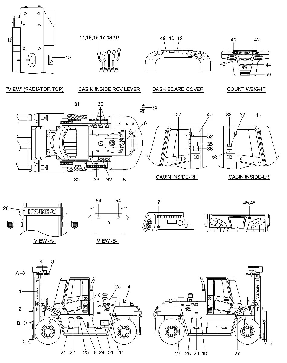 98FT-03000 Empilhadeira Hyundai 160DF-7