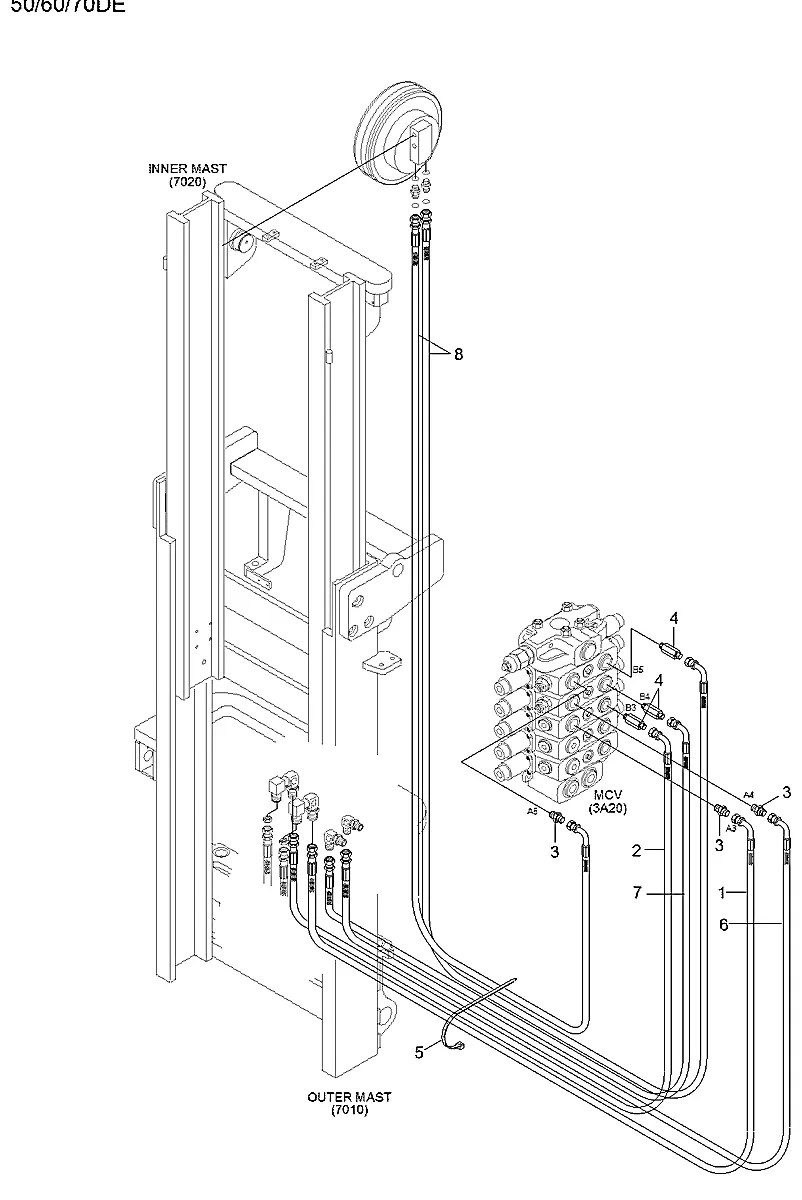 P933-064087 Empilhadeira Hyundai 50-60-70D-7E ACE