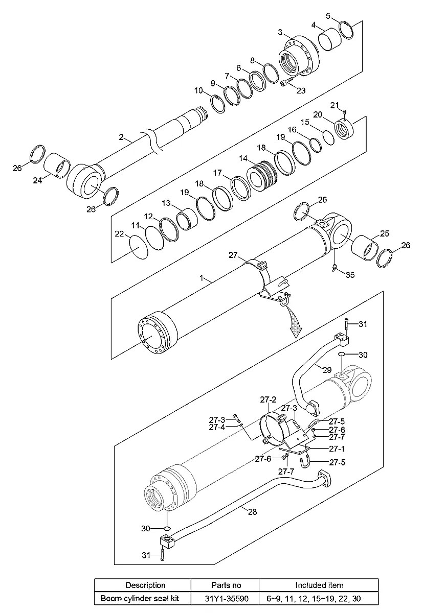 Y020-120000 Escavadeira de esteiras Hyundai R480LC-9MH