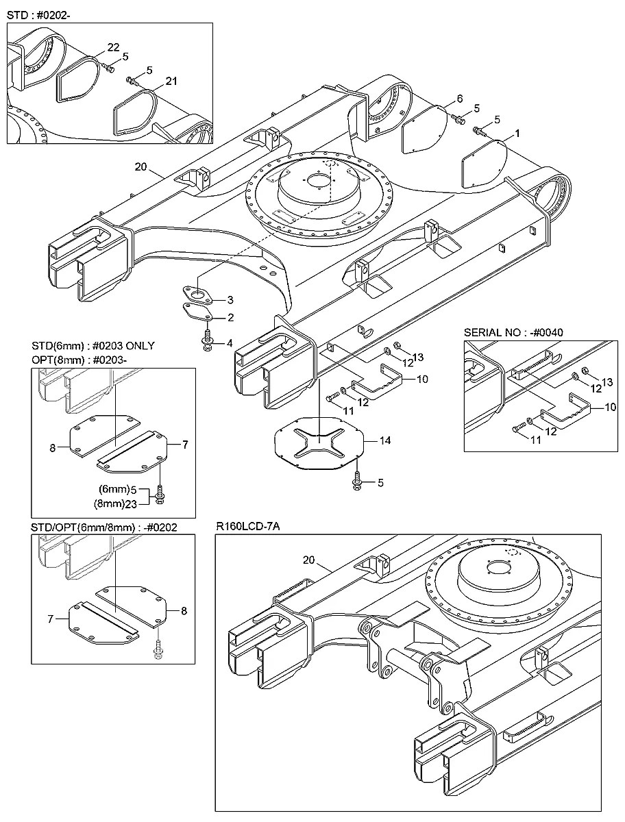 51N5-02640BG Escavadeira de esteiras Hyundai R160LC-7A