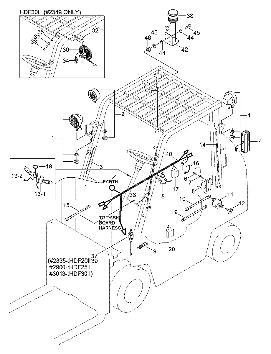 F13800080 Empilhadeira Hyundai HDF20-25-30-II