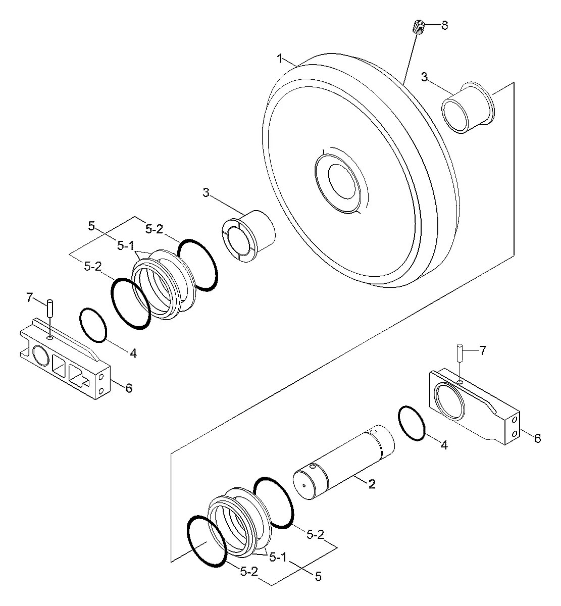 81QB-13131 Escavadeira de esteiras Hyundai HX520 L