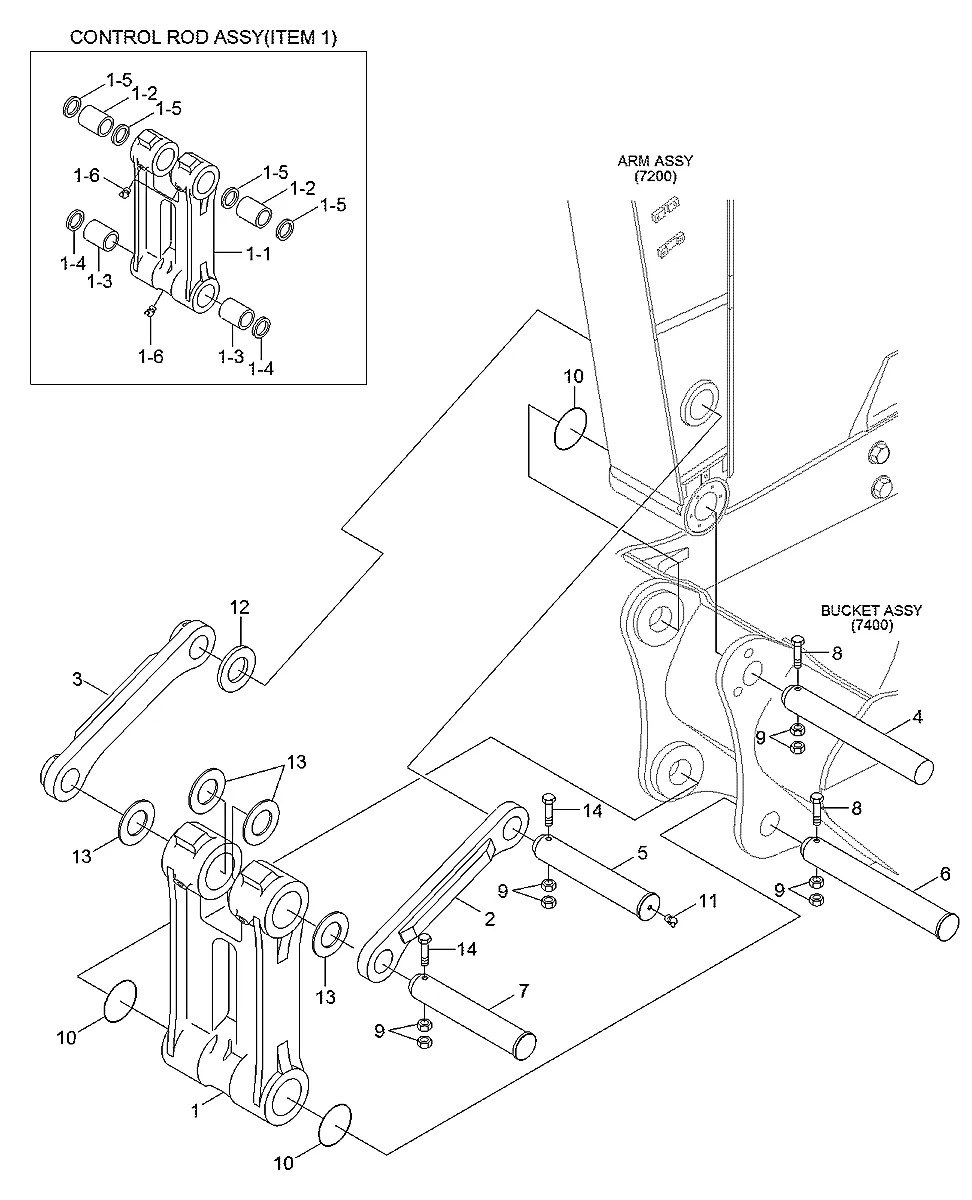 S017-24200D Escavadeira de esteiras Hyundai R510LC-7