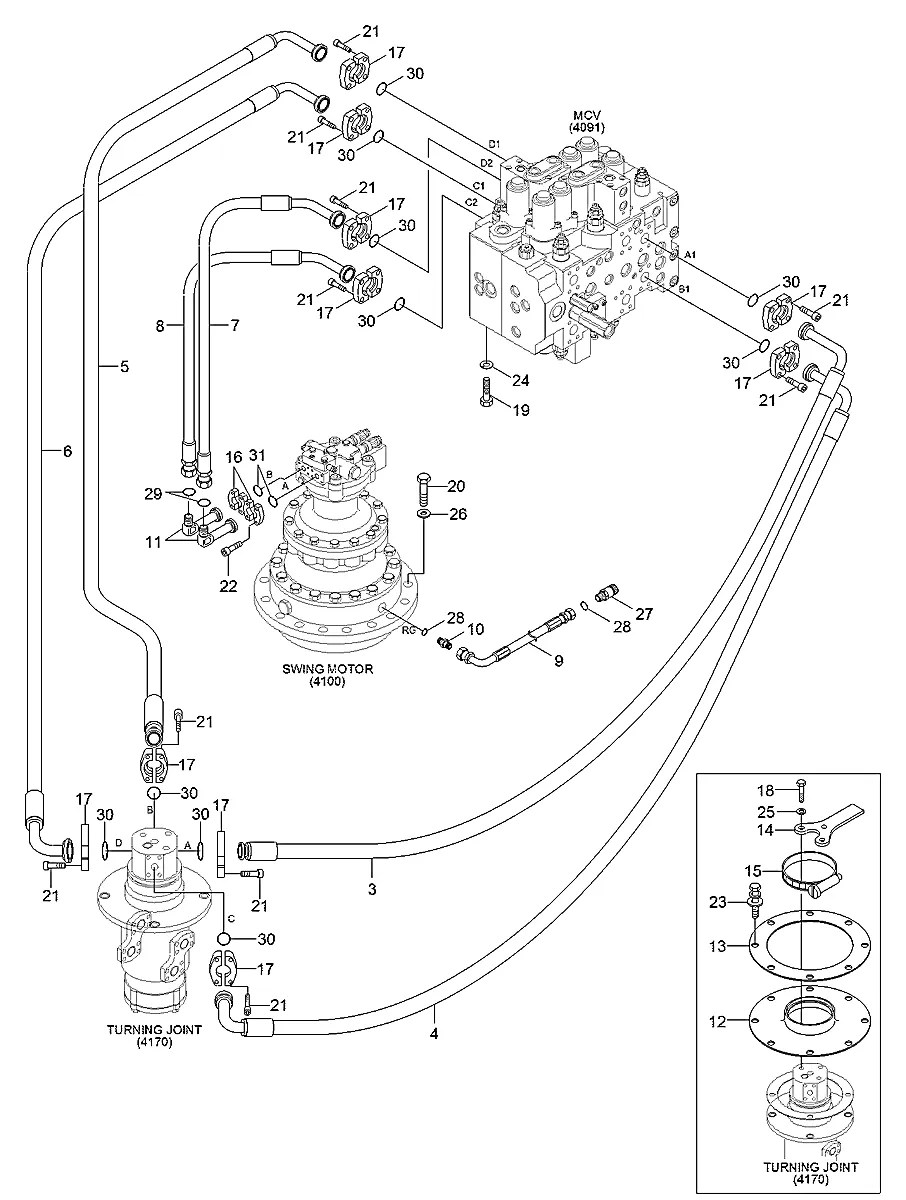 P950-167324 Escavadeira de esteiras Hyundai R320LC-7