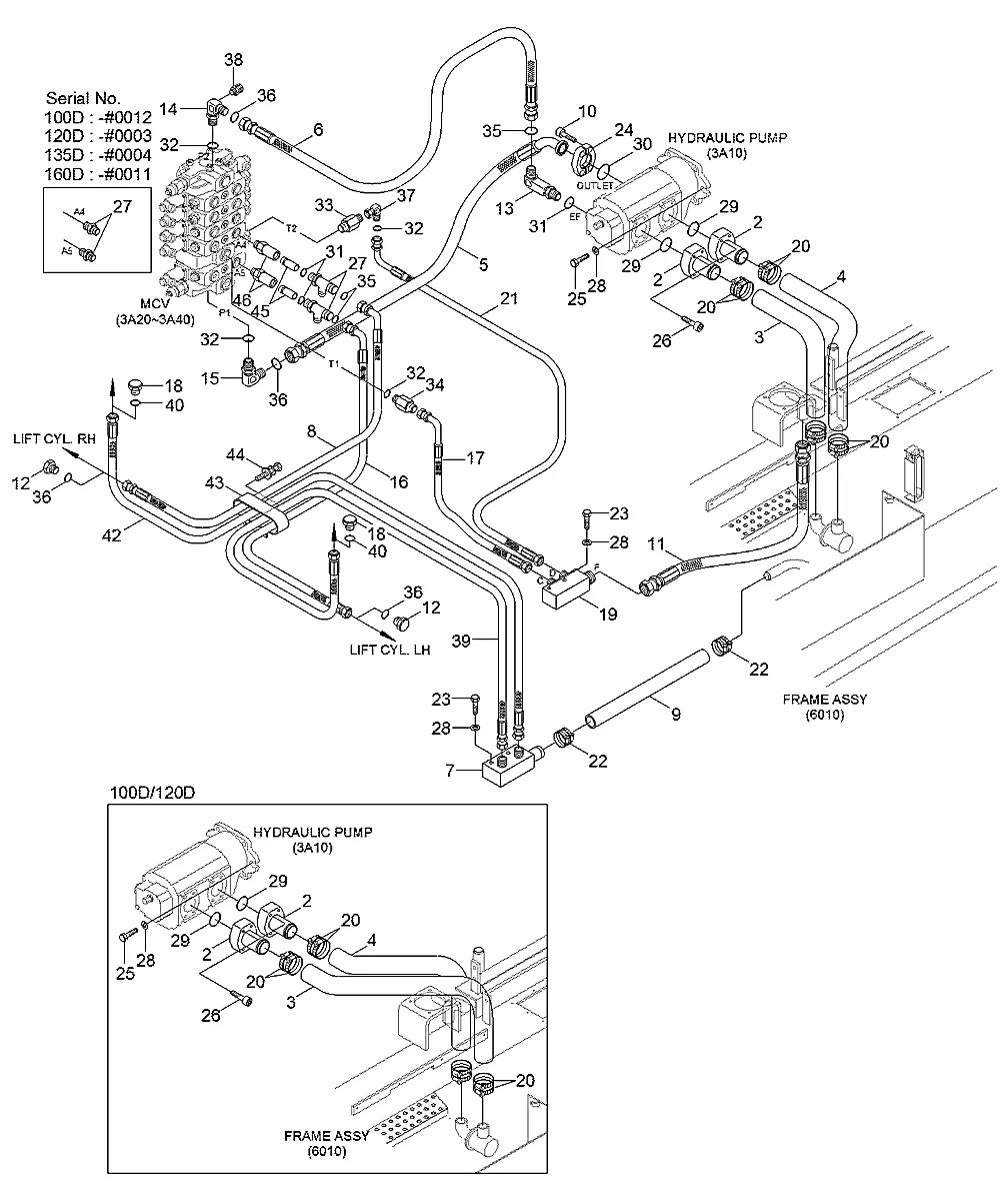 P950-204312 Empilhadeira Hyundai 100-120-135-160D-7