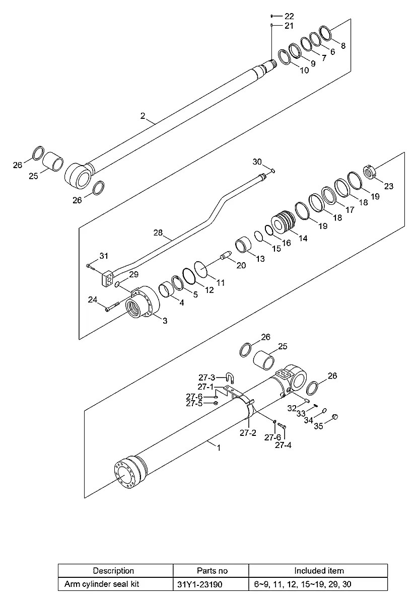 S732-075040 Escavadeira de esteiras Hyundai RD110-7
