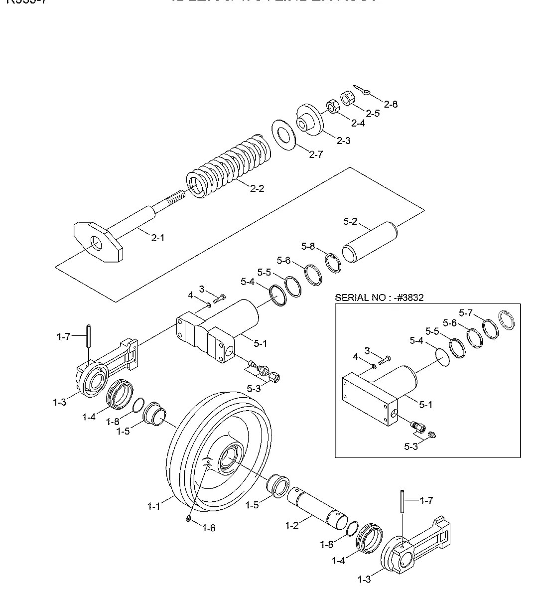S207-243002 Escavadeira de esteiras Hyundai R55-7