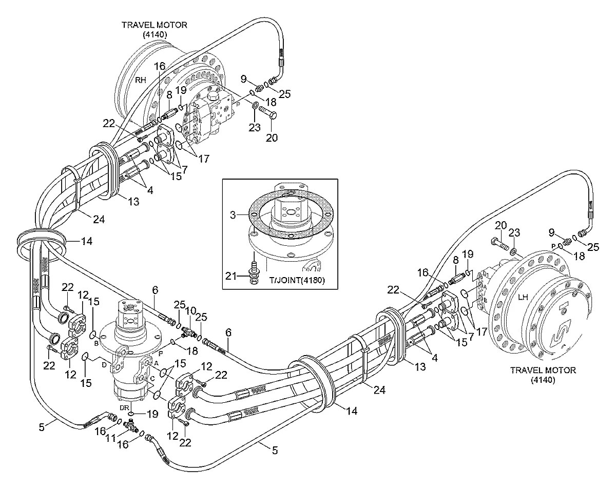 P950-127336 Escavadeira de esteiras Hyundai R160LC-7