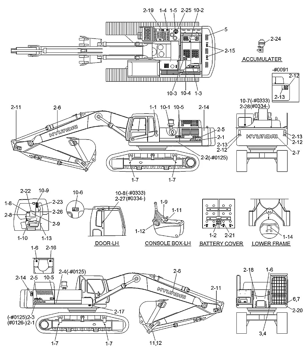 93NB-04400 Escavadeira de esteiras Hyundai R450LC-7A