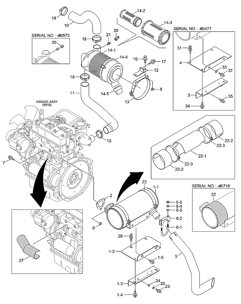 XJAF-02477 Escavadeira de esteiras Hyundai R27Z-9