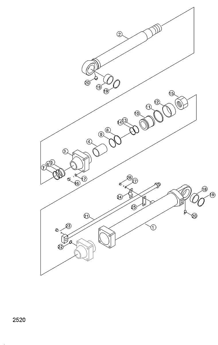 P66-0002 Equipamento florestal Hyundai R290RB-3