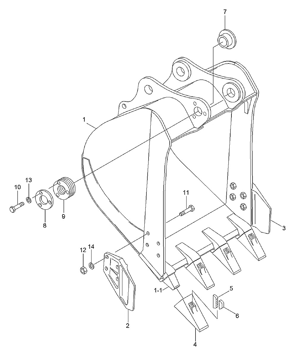 61EE-30100 Escavadeira de rodas Hyundai R95W-3