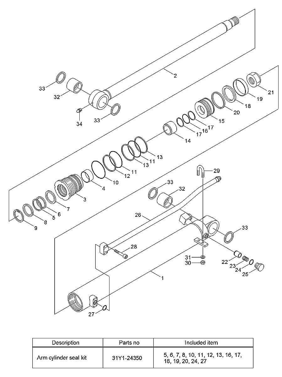 S642-085002 Escavadeira de esteiras Hyundai R55-7A