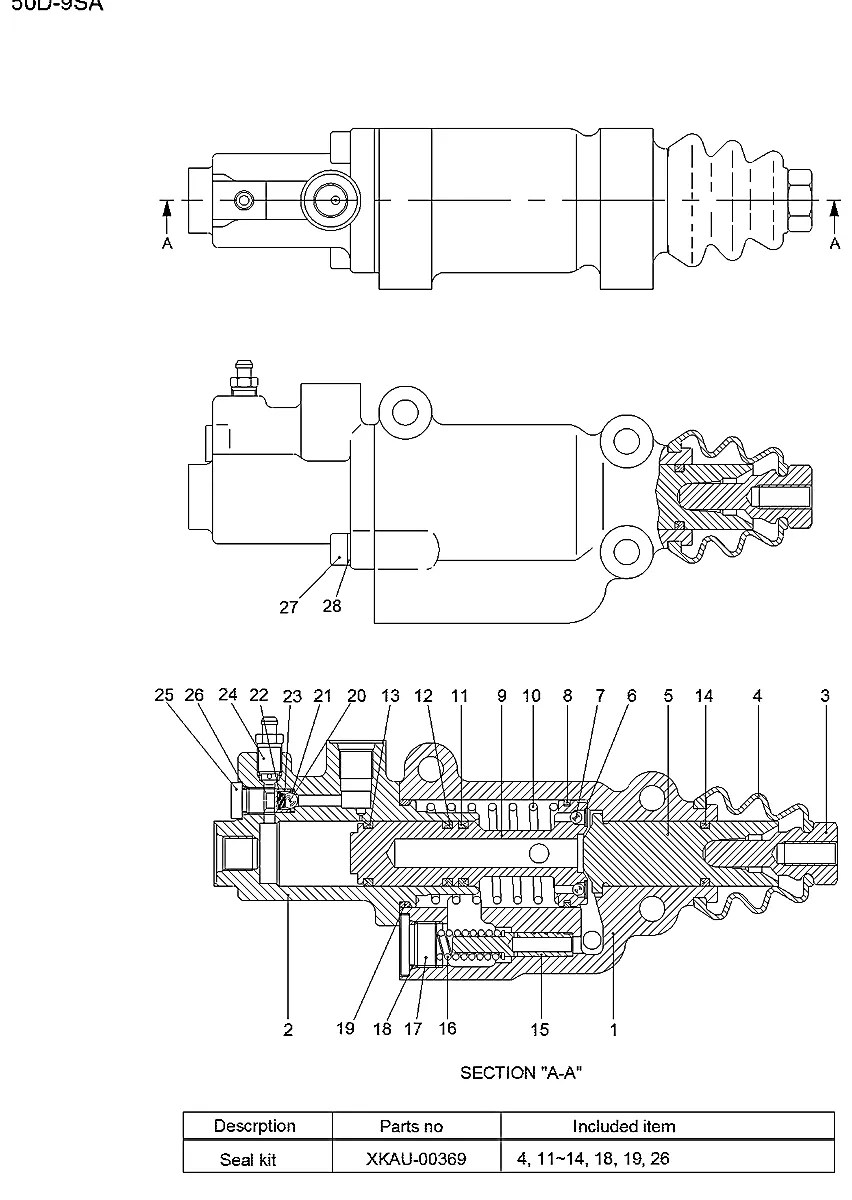 31FV-06200 Empilhadeira Hyundai 35-40-45-50D-9SA
