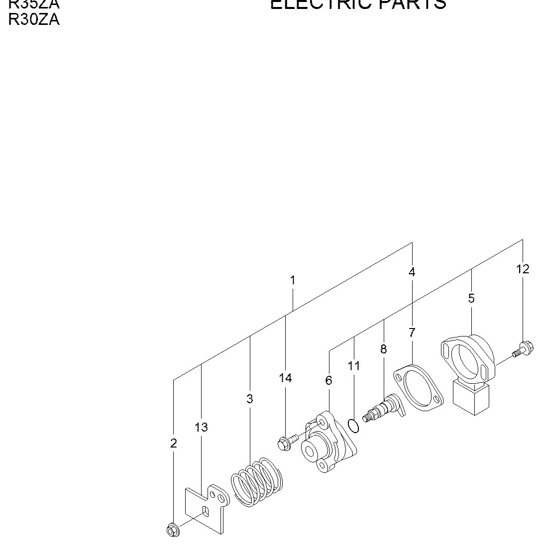 129054-77830 Escavadeira de esteiras Hyundai R35Z-9A