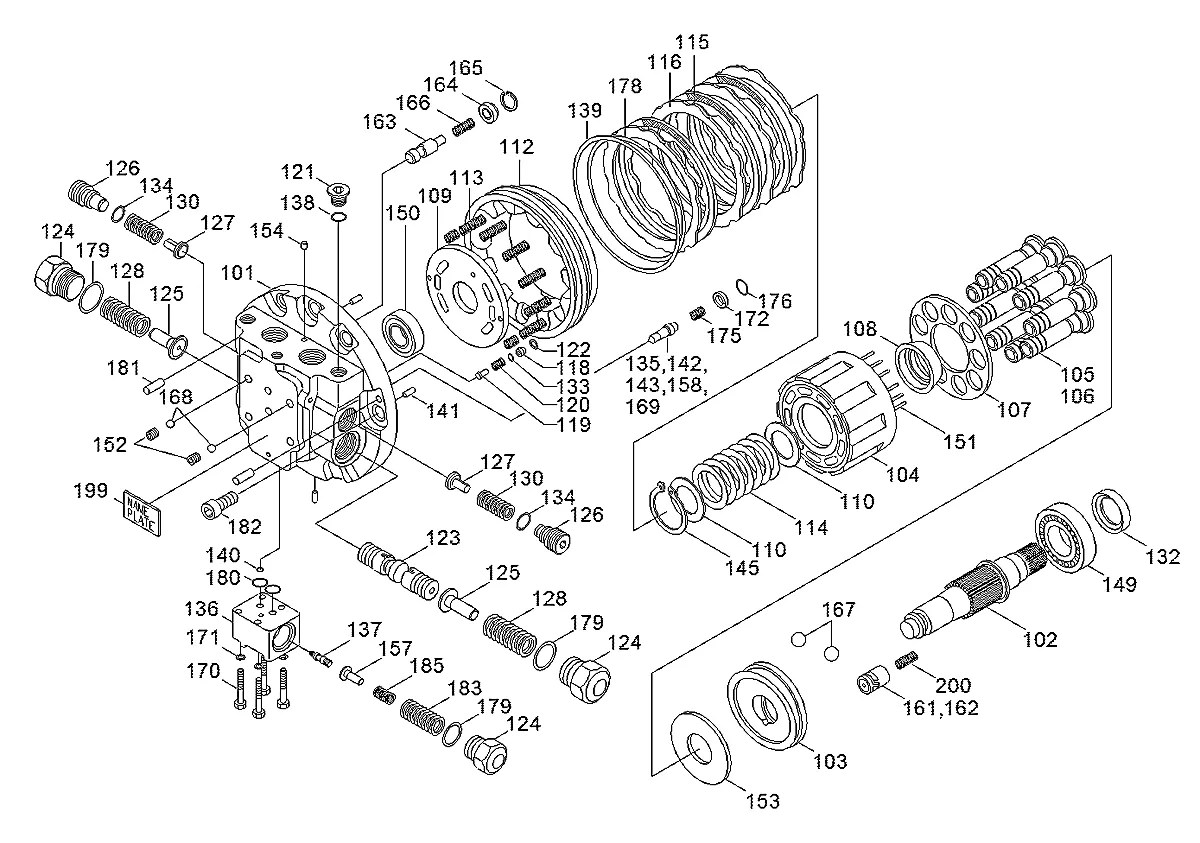 610B2066-0000 Escavadeira de esteiras Hyundai R200LC