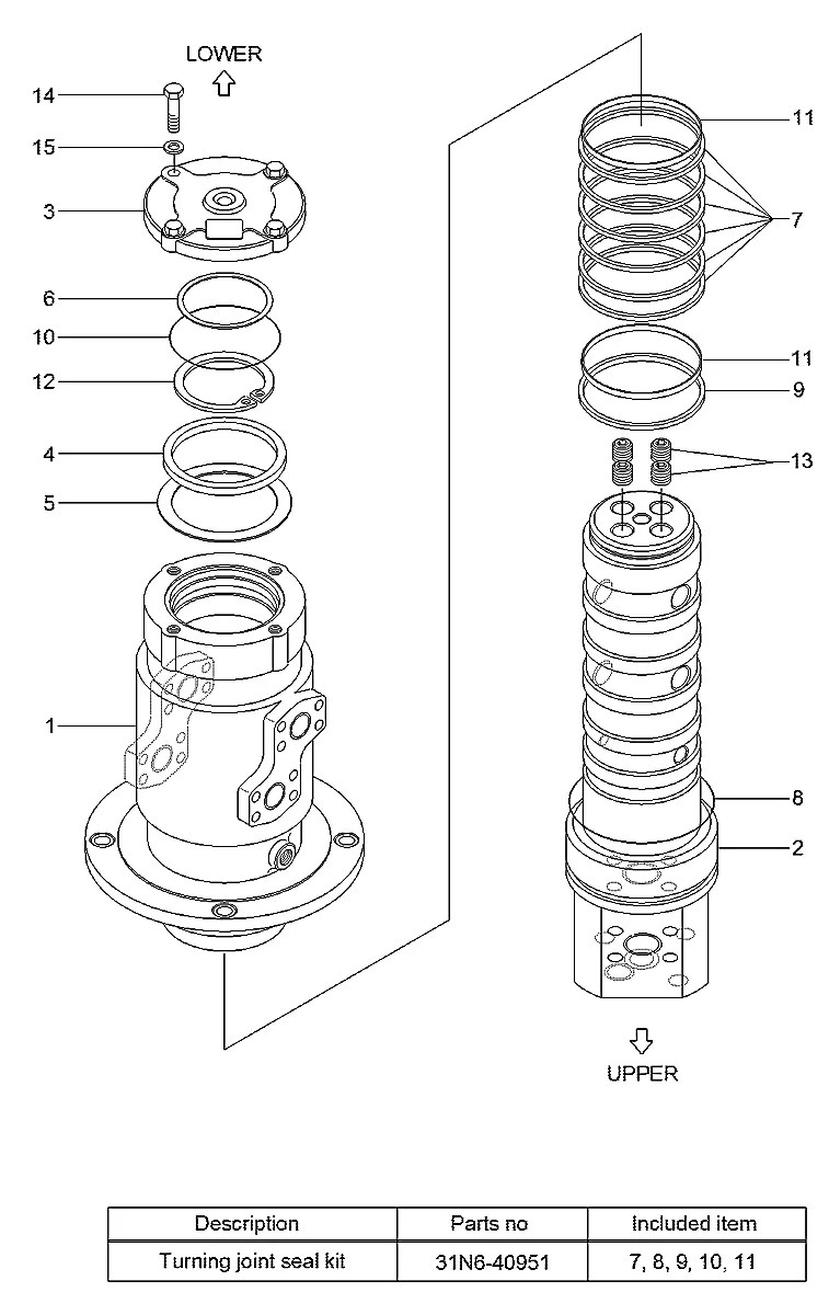 31Q4-40301 Escavadeira de esteiras Hyundai RB140LC-9S
