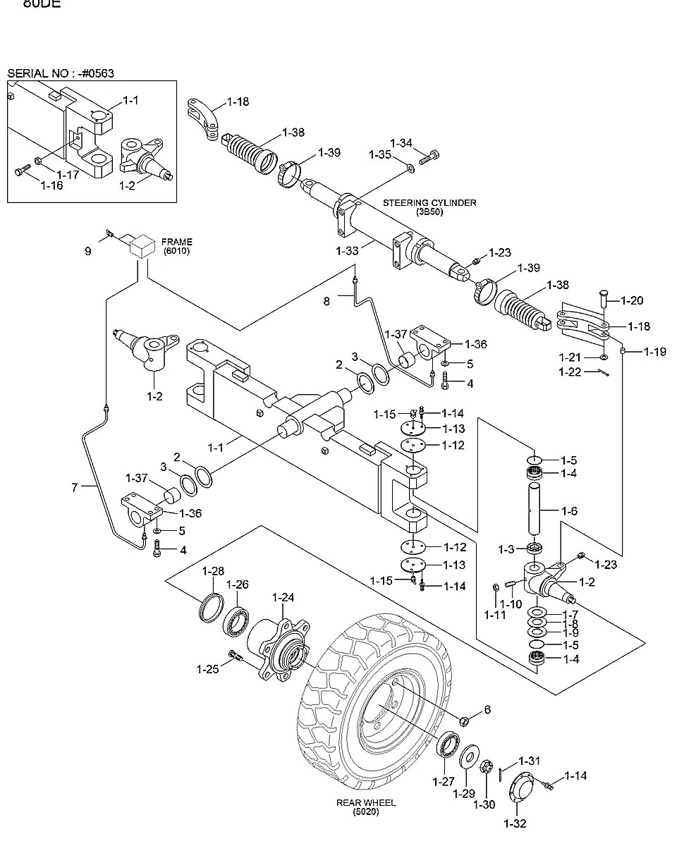 81FQ-58020 Empilhadeira Hyundai 80D-7E ACE