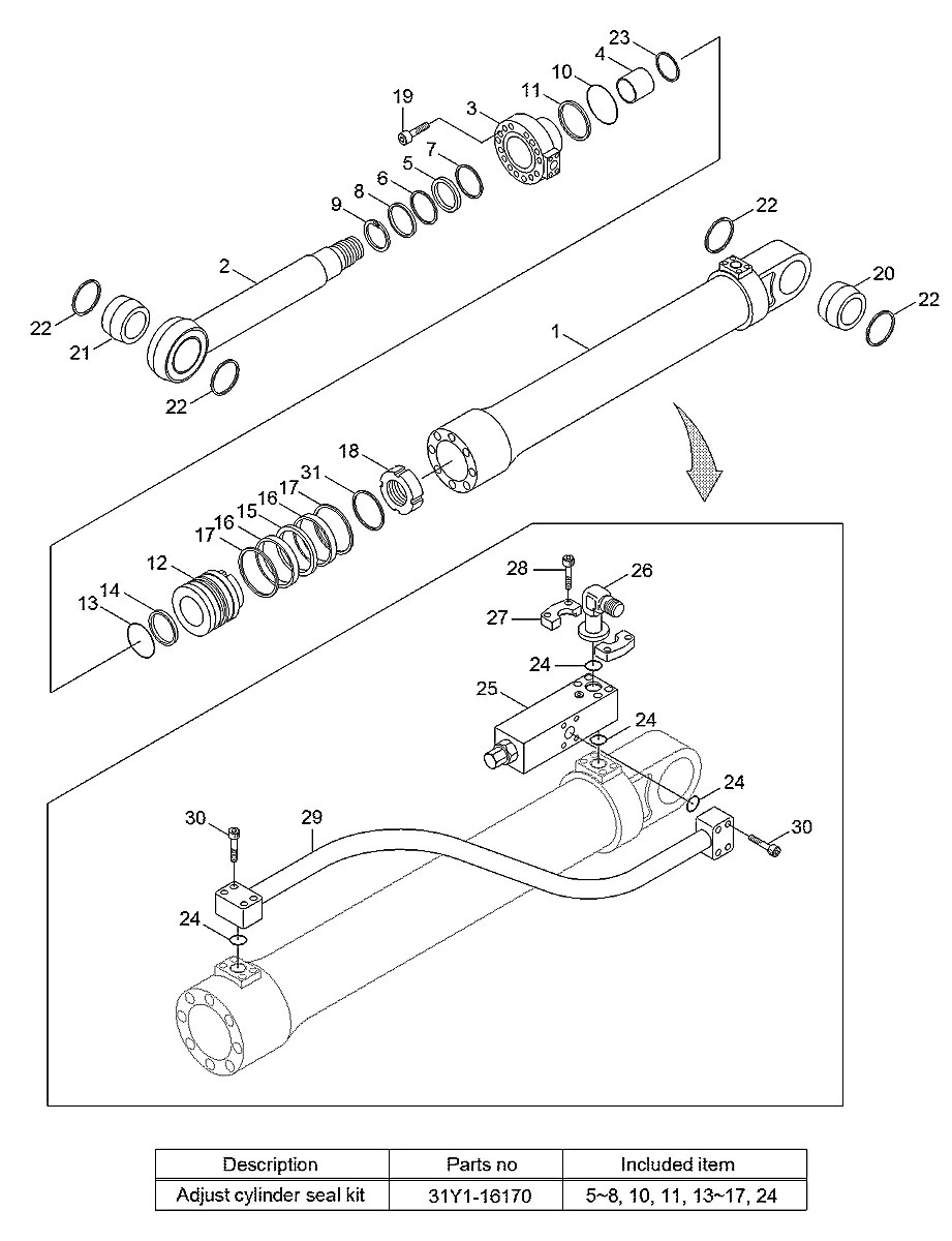 Y220-090011 Escavadeira de esteiras Hyundai RB140LC-9S