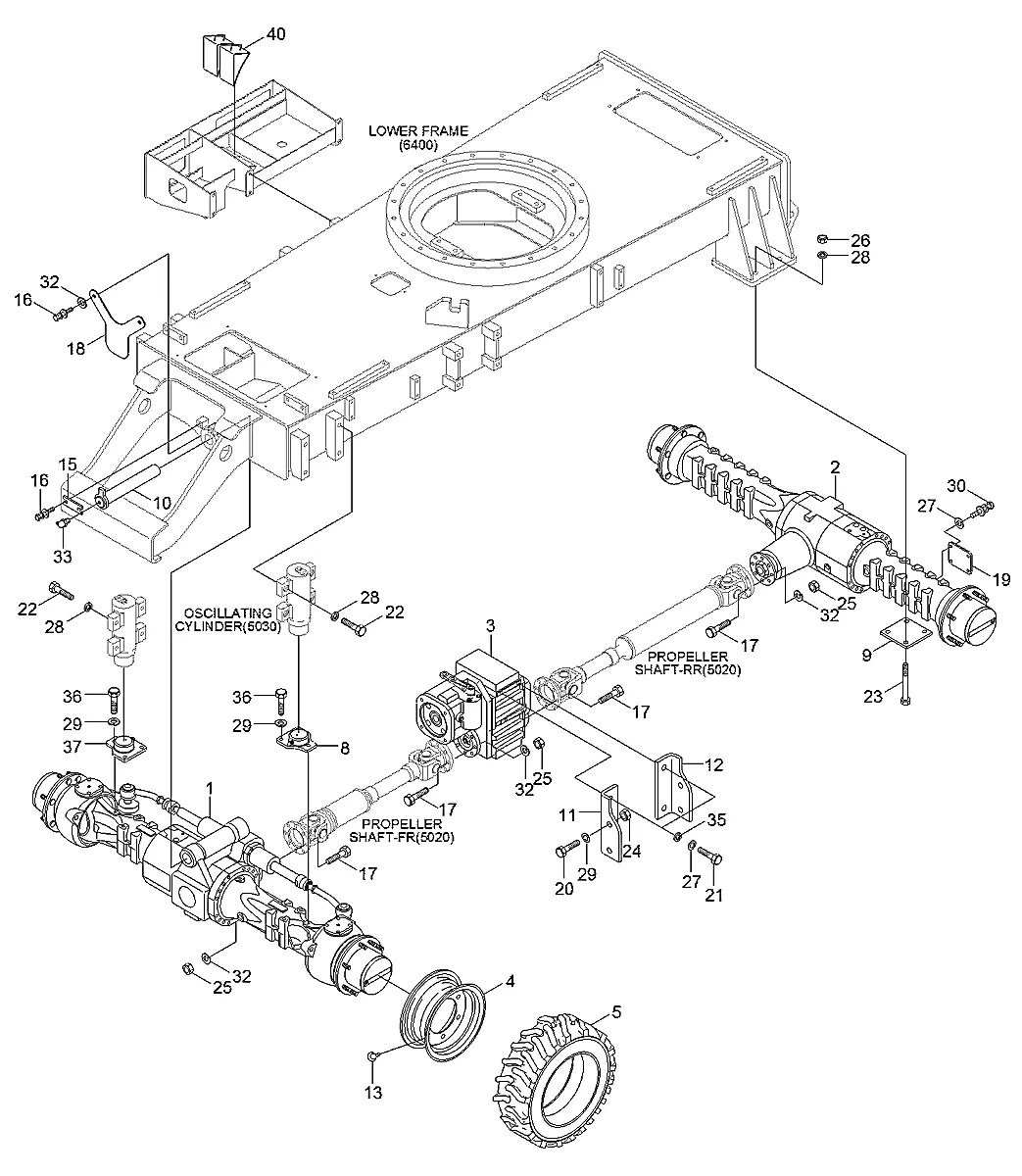 81M9-16090 Escavadeira de rodas Hyundai R55W-9S