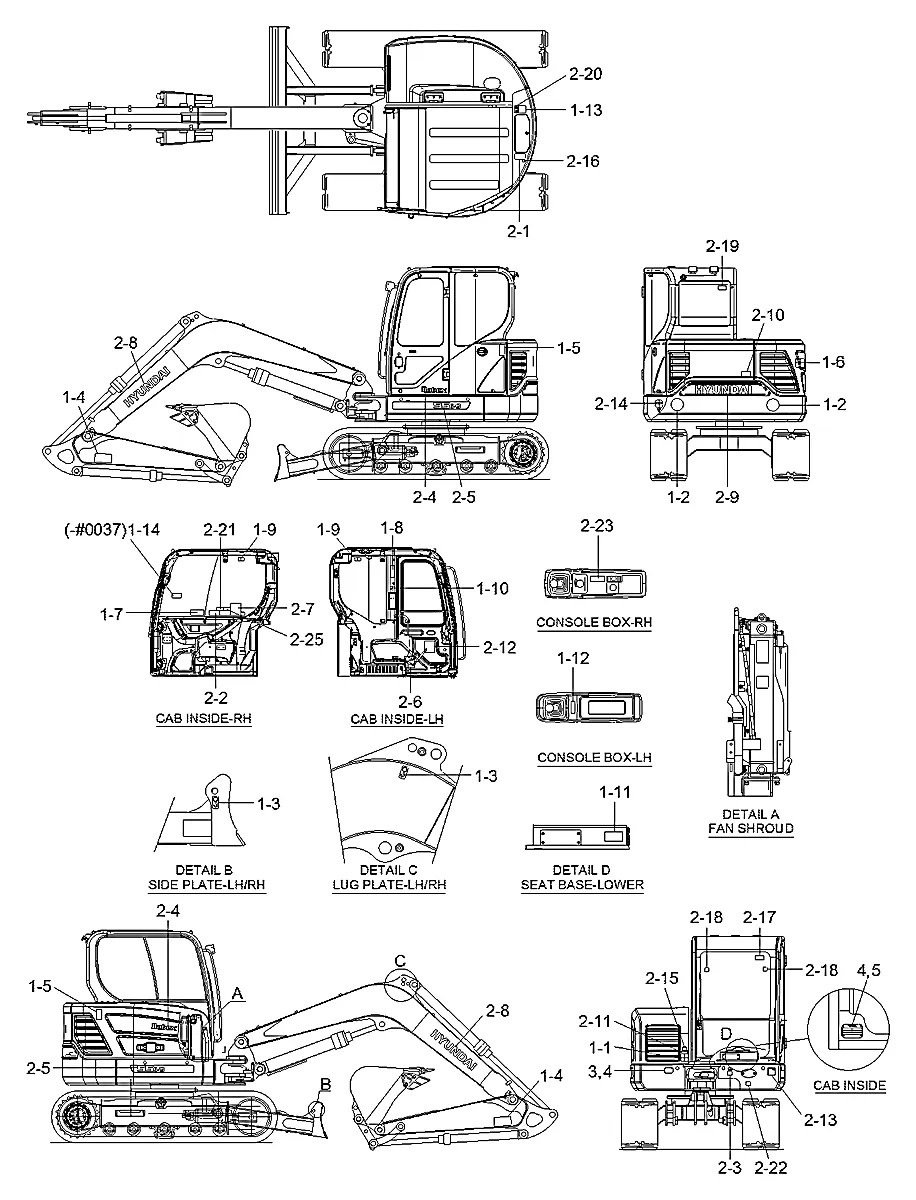 91ML-04020 Escavadeira de esteiras Hyundai R60CR-9