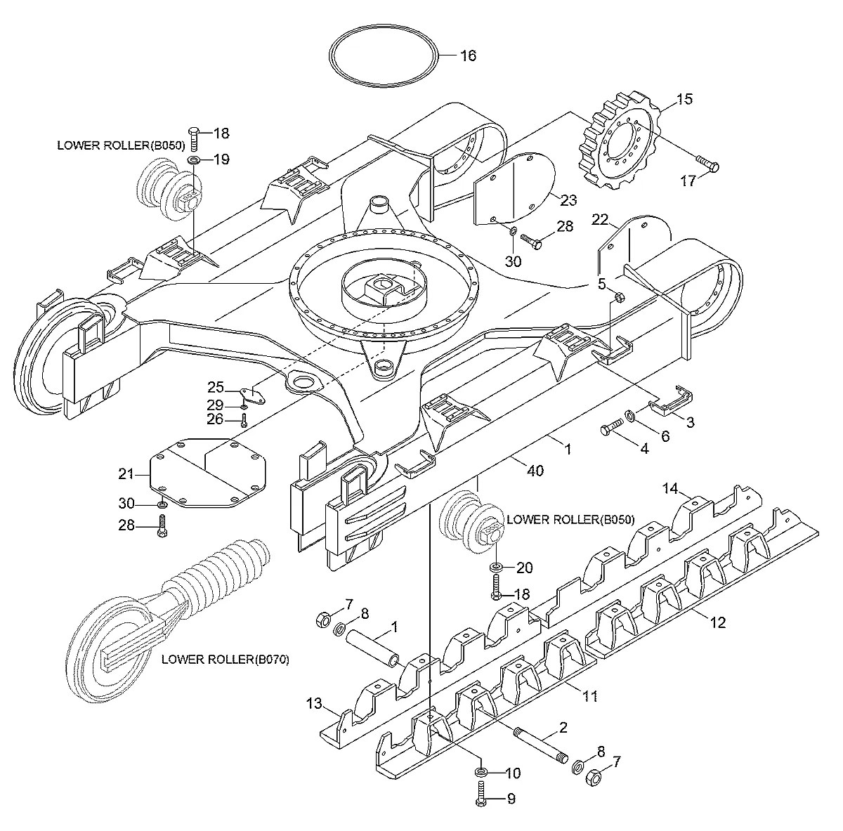 51W2-10030 Escavadeira de esteiras Hyundai R290LC-7
