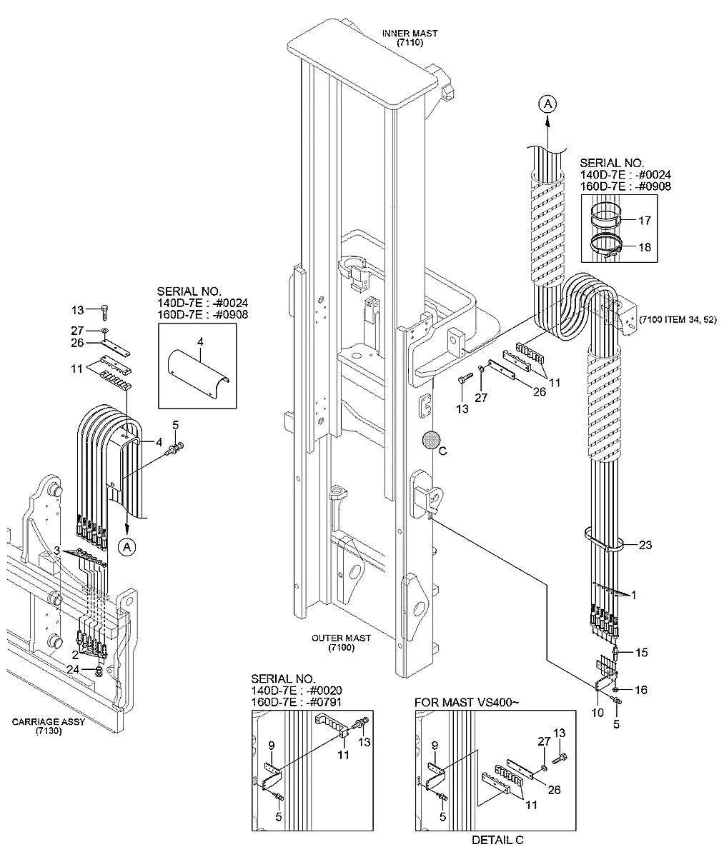 P753-200051 Empilhadeira Hyundai 110-130-140-160D-7E