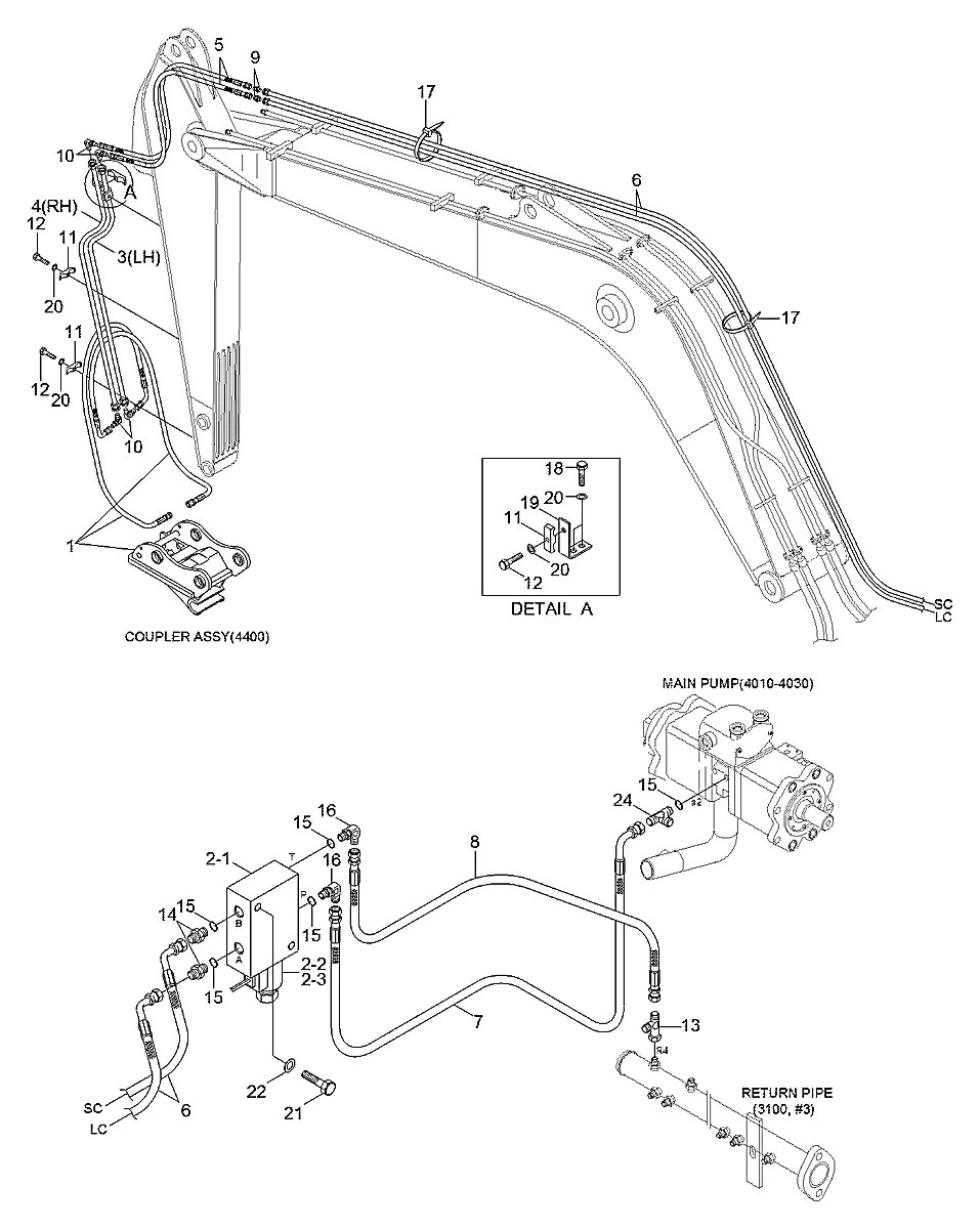 31N4-90620 Escavadeira de rodas Hyundai R140W-7