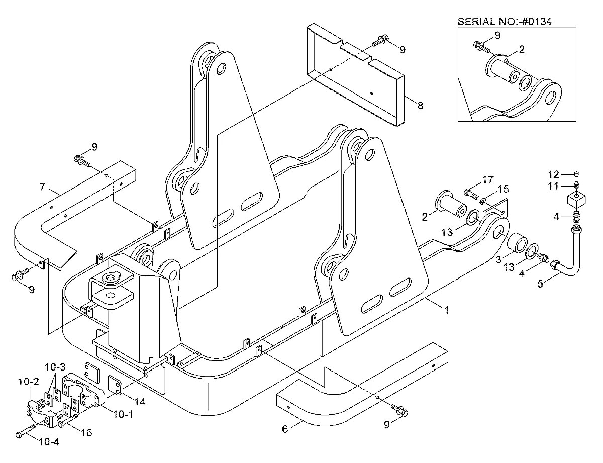 65D1-10130 Trator de esteira Hyundai H70-LGP