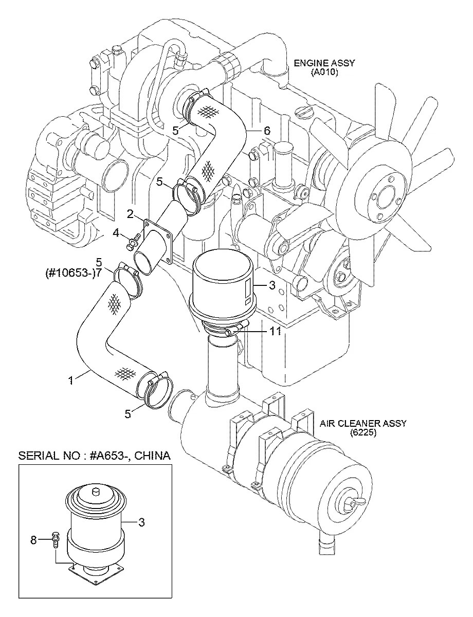 11N8-20200 Escavadeira de esteiras Hyundai R210LC-7