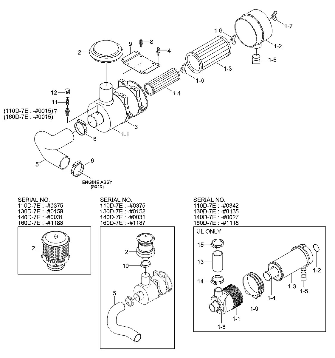 P776008 Empilhadeira Hyundai 110-130-140-160D-7E