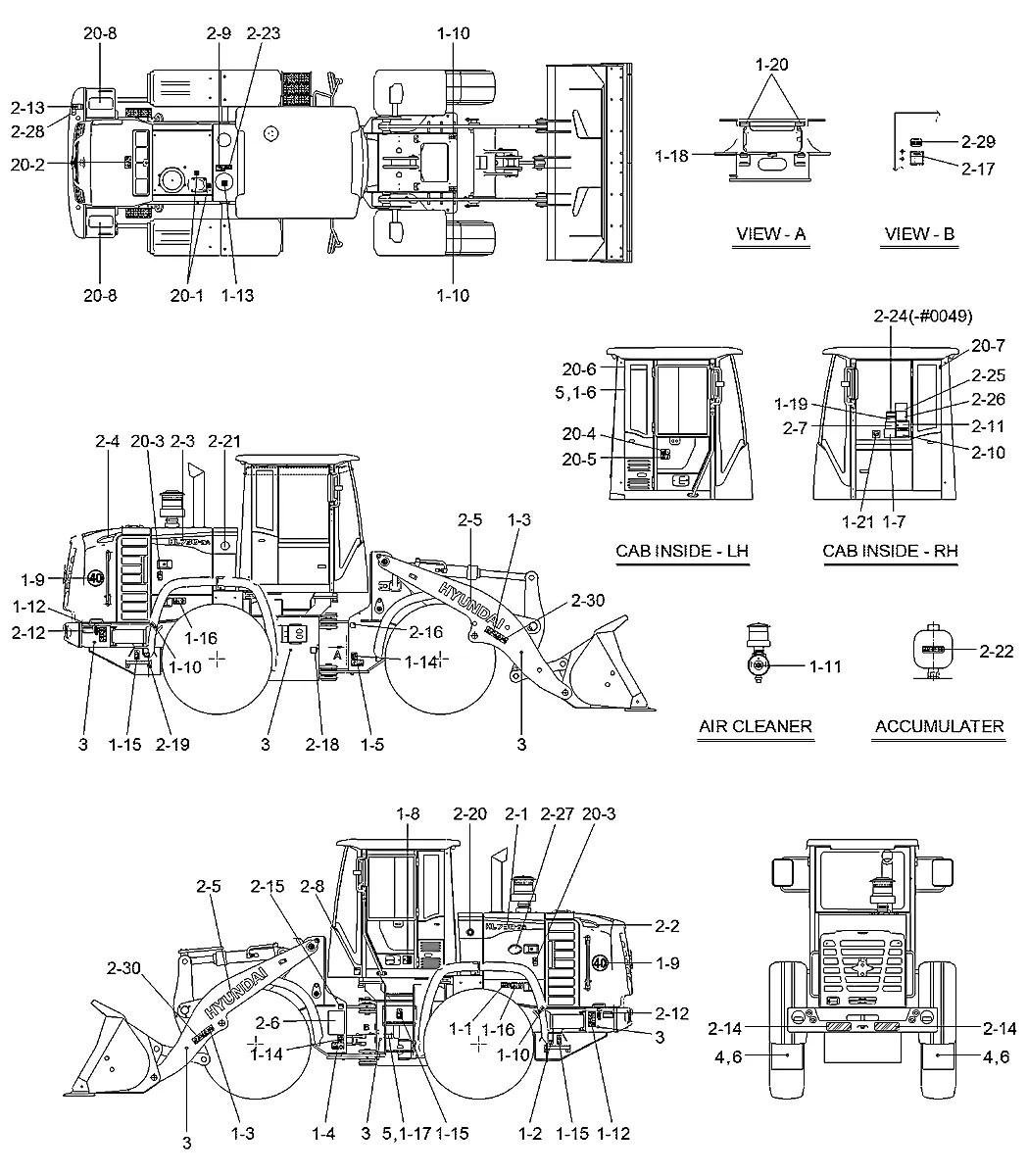 91LB-03160 Pá-carregadeira Hyundai HL730-9A