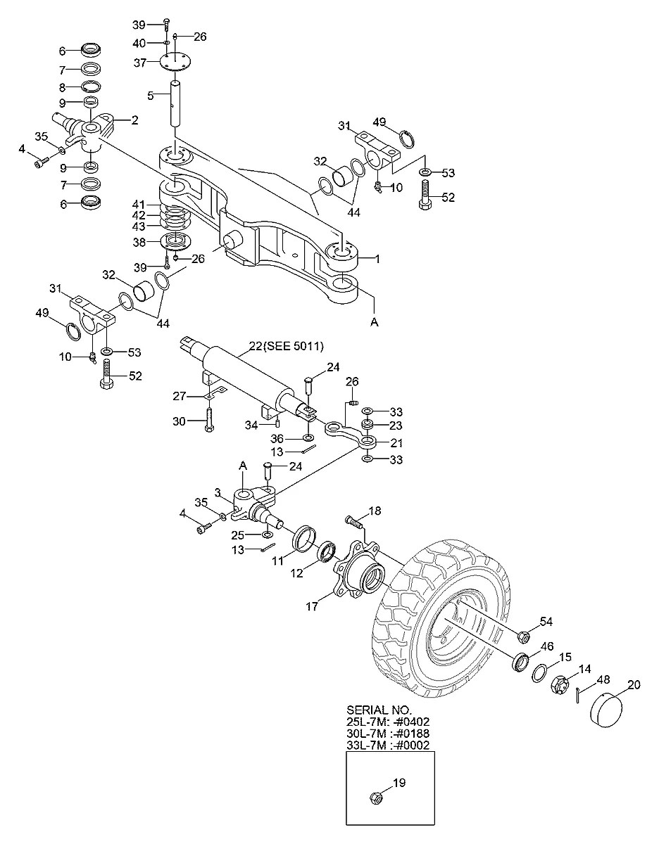 81HA-50012 Empilhadeira Hyundai 25-30-33L-7M