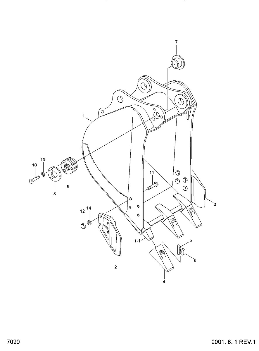 61EE-30120 Escavadeira de rodas Hyundai R95W-3