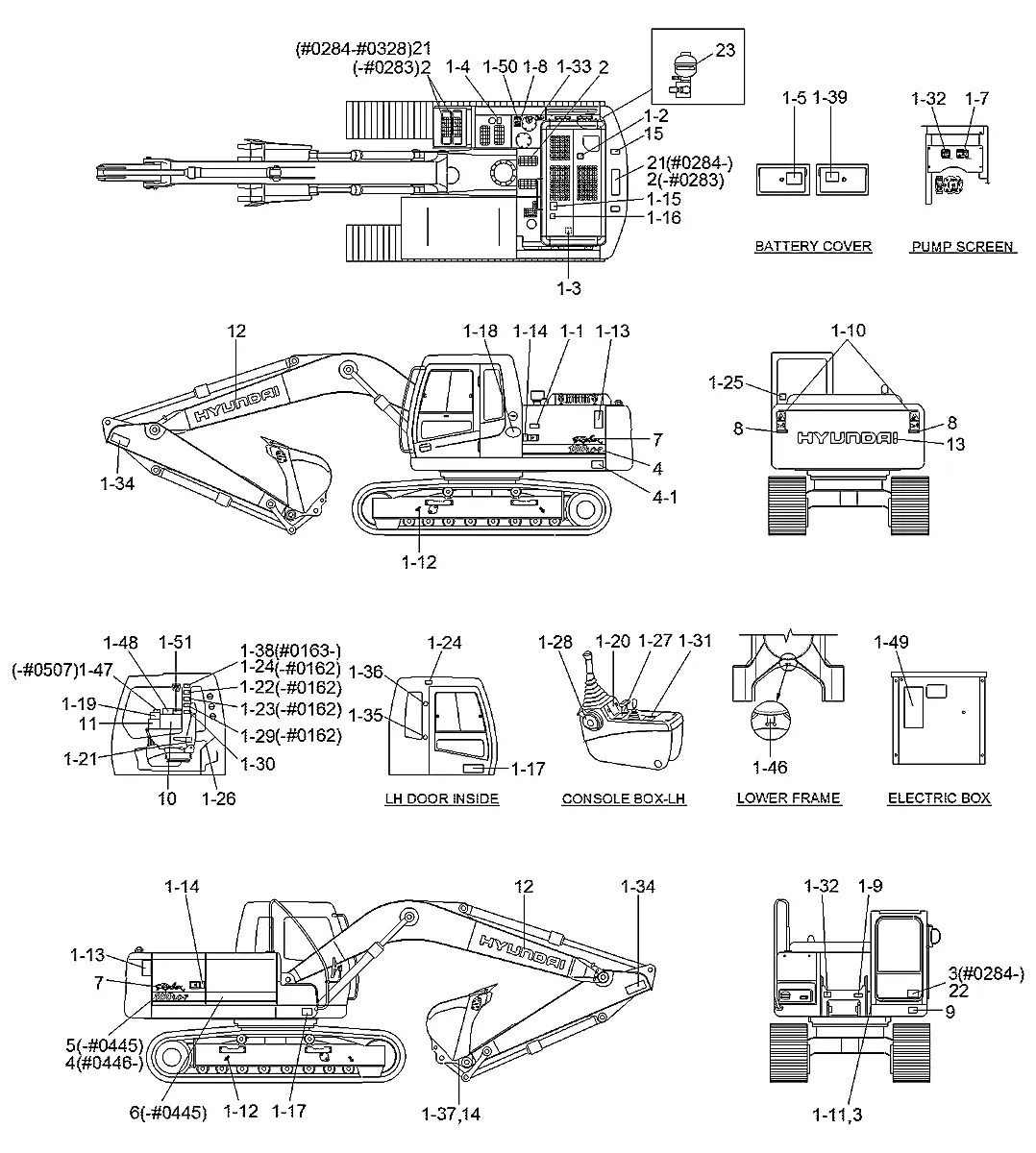 91N4-00305 Escavadeira de esteiras Hyundai R180LC-7