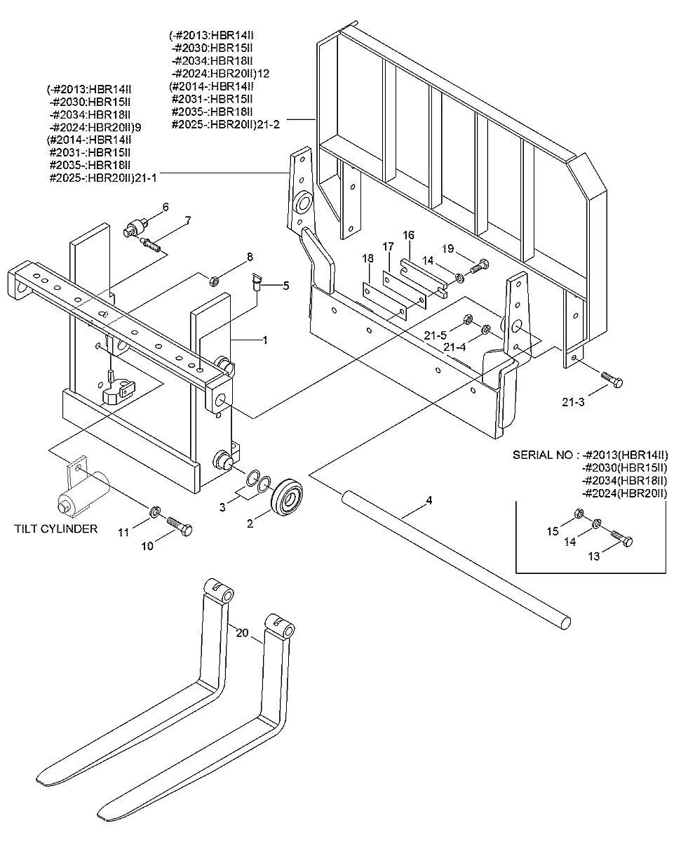 B31500012 Empilhadeira Hyundai HBR14-15-18-20-II