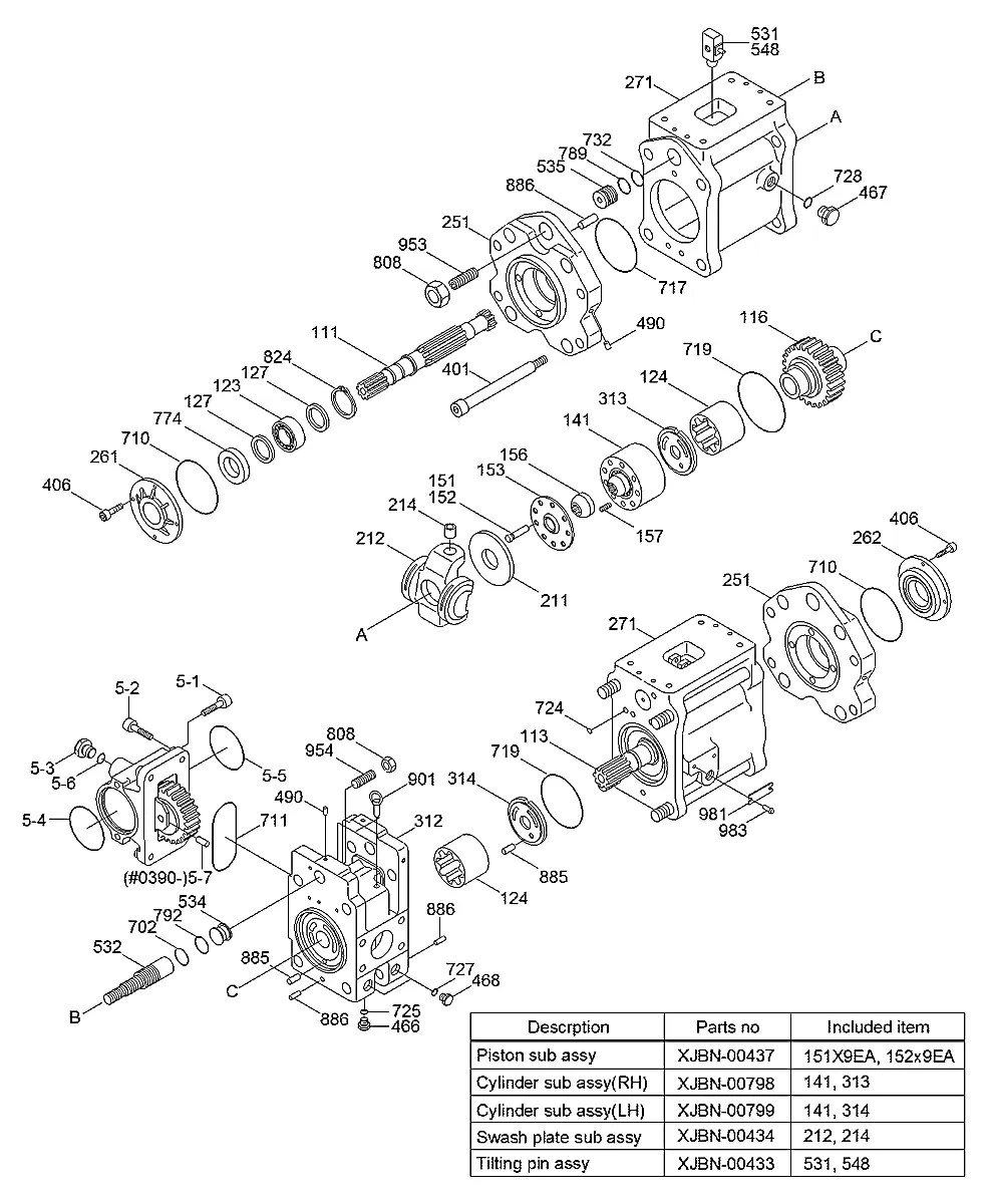 31N4-15030 Escavadeira de rodas Hyundai R140W-7