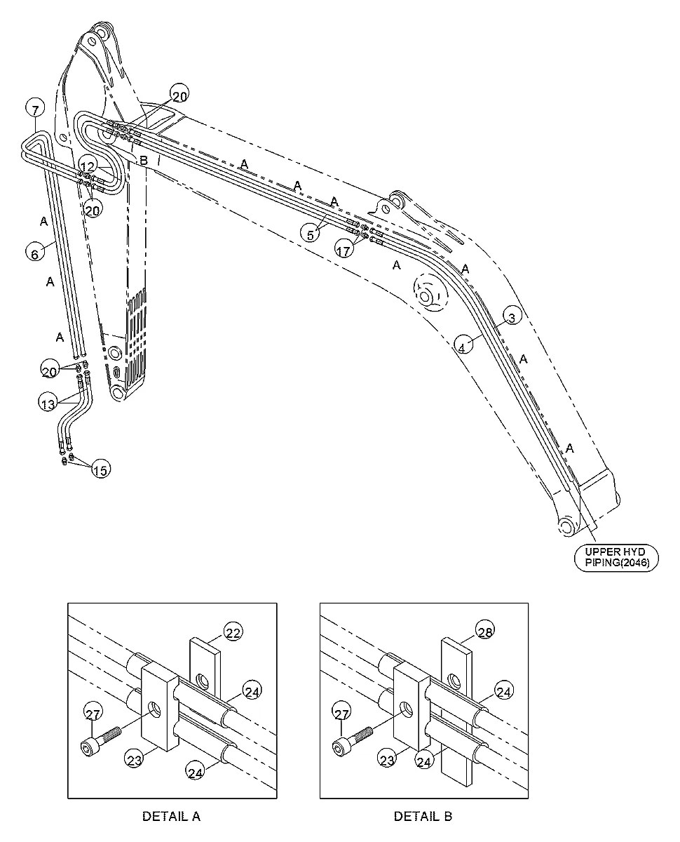 P603-047034 Escavadeira de esteiras Hyundai R290LC-3
