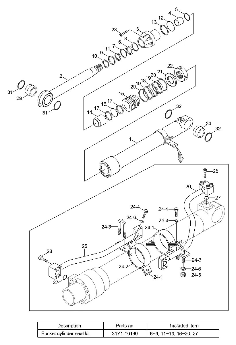 S641-125003 Escavadeira de esteiras Hyundai R250LC-7
