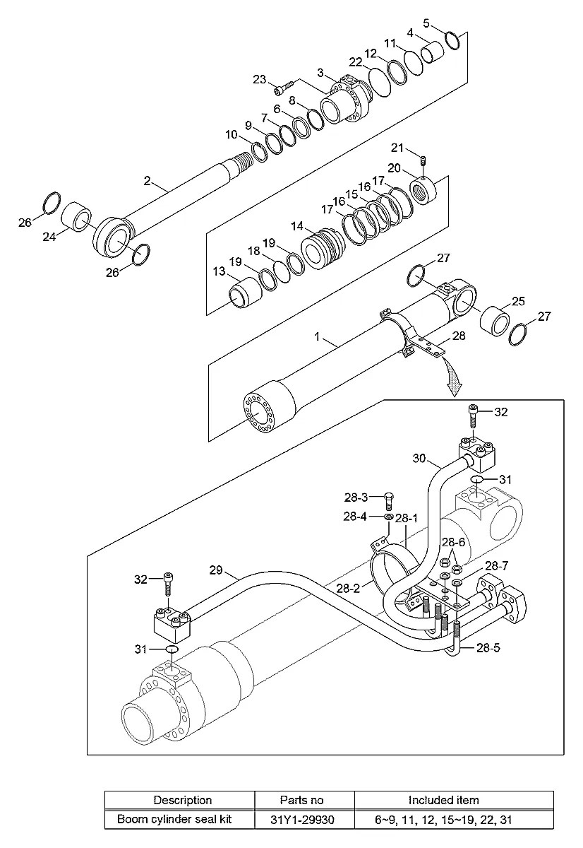 31K8-50110 Escavadeira de esteiras Hyundai HX300 L
