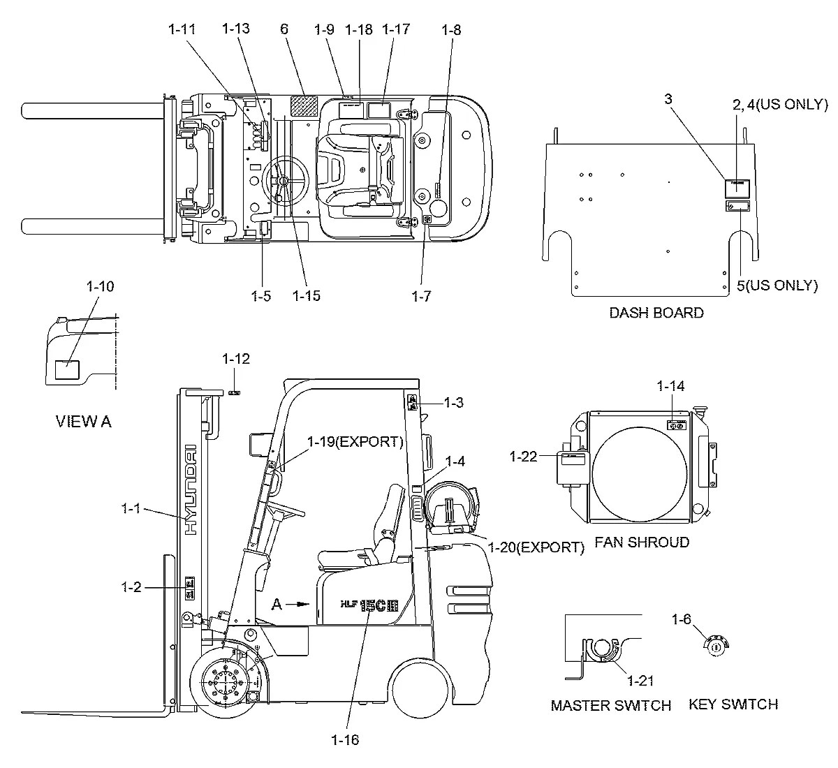 F31705000 Empilhadeira Hyundai HLF15-18C-III