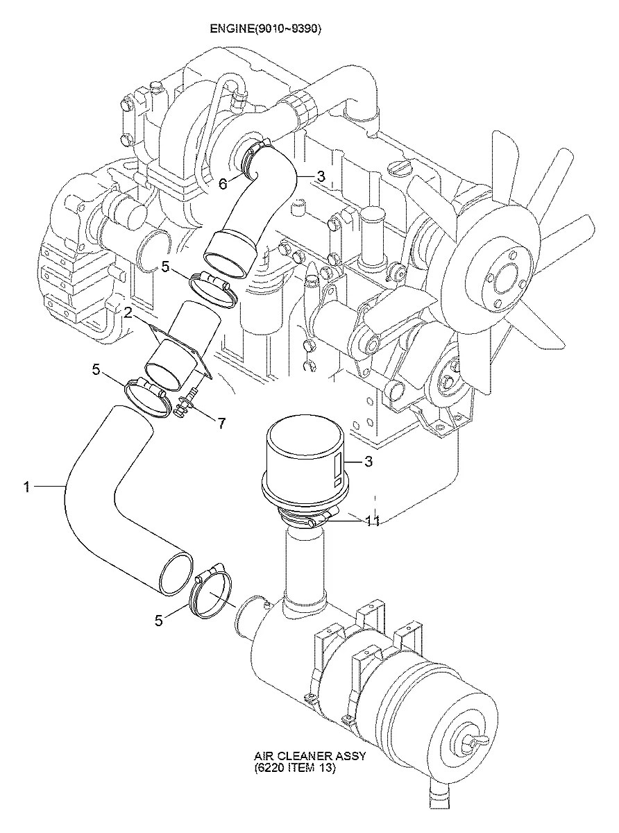 11N6-26020 Escavadeira de esteiras Hyundai RC215C-7H
