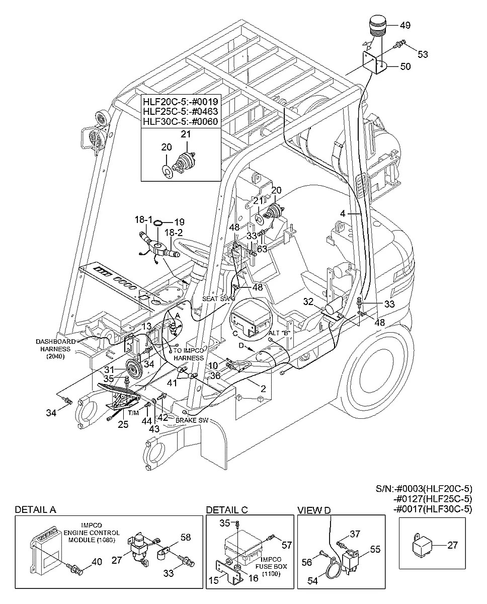 01507600AB Empilhadeira Hyundai HLF20-25-30C-5