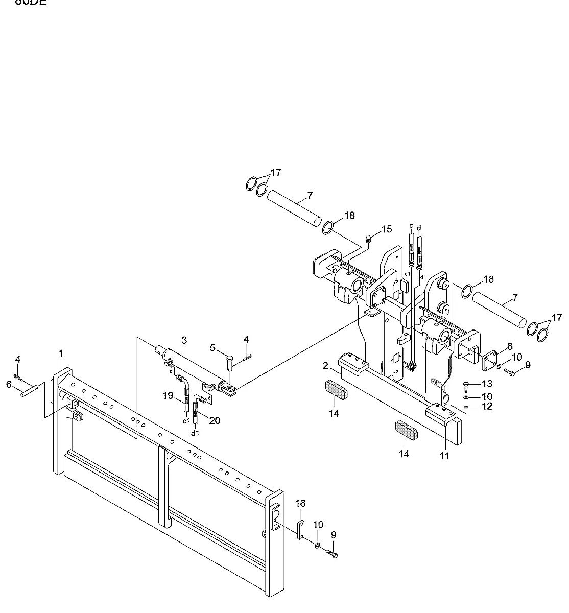 ISS5-001-Z00 Empilhadeira Hyundai 80D-7E ACE
