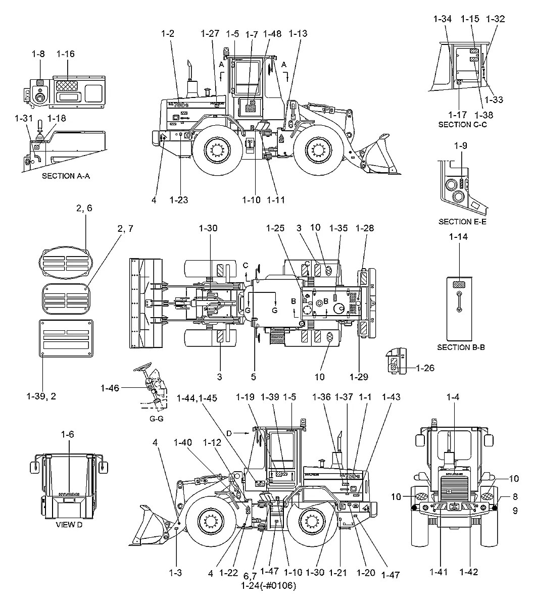 91L8-00010 Pá-carregadeira Hyundai HL730-3