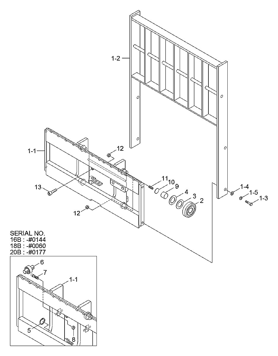 61FY-25060 Empilhadeira Hyundai 16-18-20B-7 