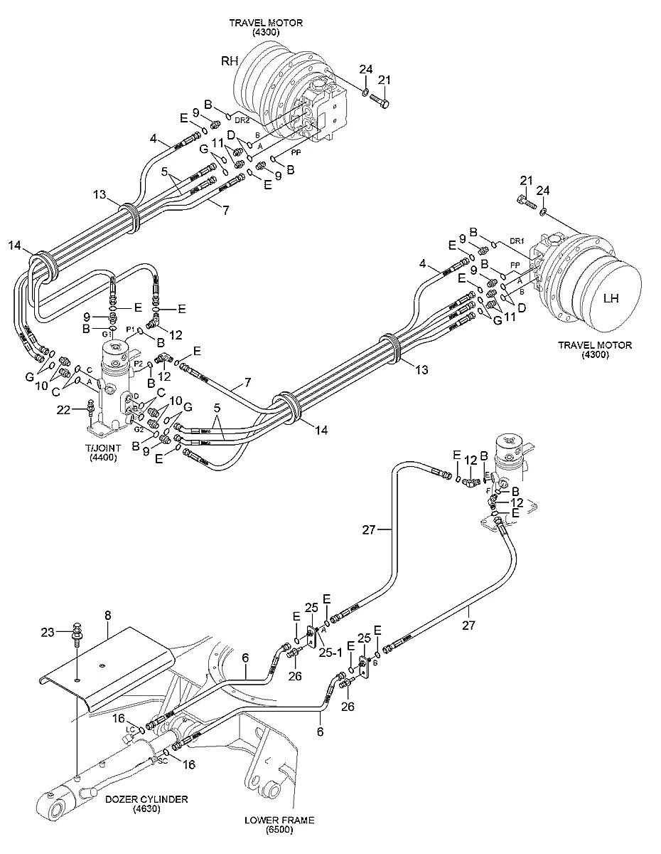 P913-045012 Escavadeira de esteiras Hyundai R25Z-9AK