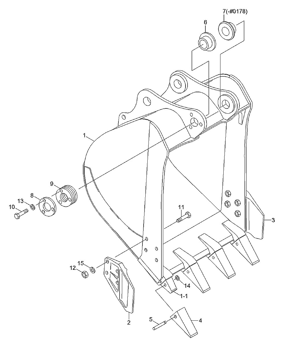 61E3-32111 Escavadeira de rodas Hyundai R130W-3